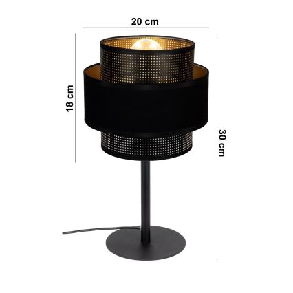 Lampada da tavolo NESS 1xE27/60W/230V nero