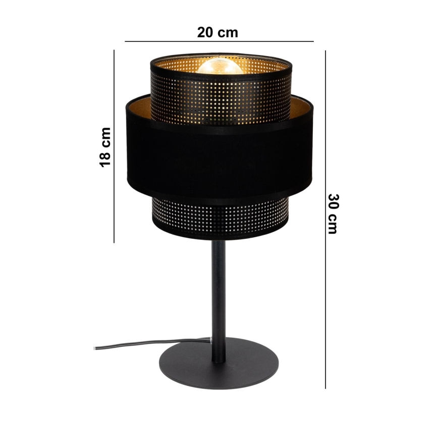 Lampada da tavolo NESS 1xE27/60W/230V nero