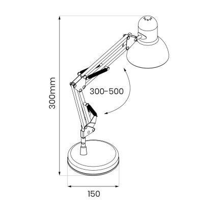 Lampada da tavolo NEXA 1xE27/60W/230V bianco
