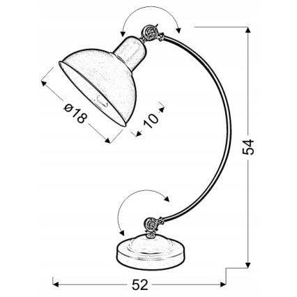 Lampada da tavolo OLD 1xE27/40W/230V nera