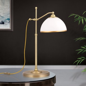 Lampada da tavolo OLD LAMP 1xE27/40W/230V 65 cm bianco/ottone