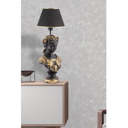 Lampada da tavolo OPELYA 1xE27/40W/230V nero/oro