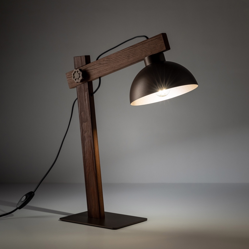 Lampada da tavolo OSLO 1xE27/15W/230V noce/marrone