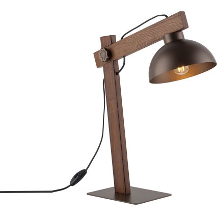 Lampada da tavolo OSLO 1xE27/15W/230V noce/marrone
