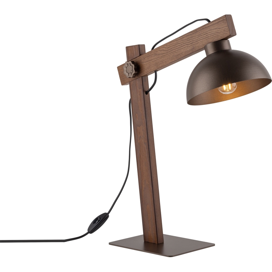 Lampada da tavolo OSLO 1xE27/15W/230V noce/marrone