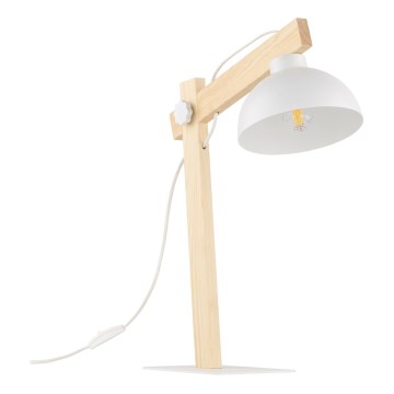 Lampada da tavolo OSLO 1xE27/15W/230V pino/bianco