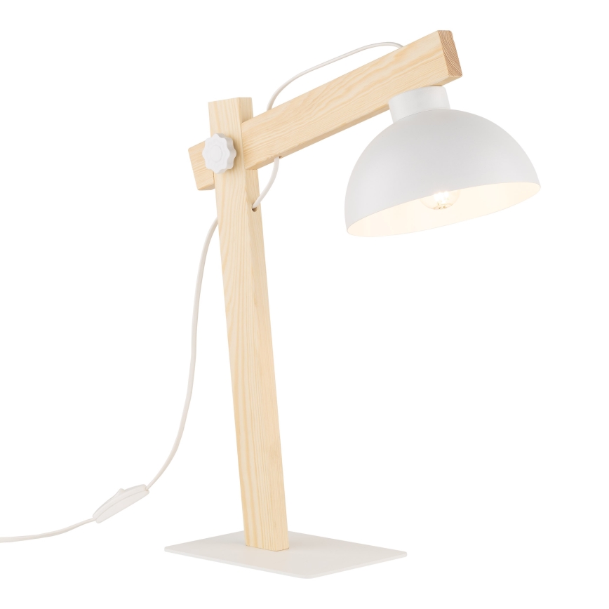 Lampada da tavolo OSLO 1xE27/15W/230V pino/bianco