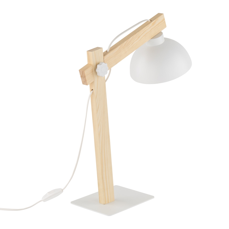 Lampada da tavolo OSLO 1xE27/15W/230V pino/bianco