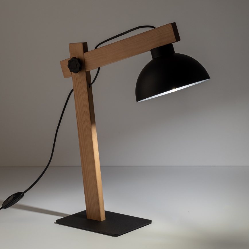 Lampada da tavolo OSLO 1xE27/15W/230V pino/nero