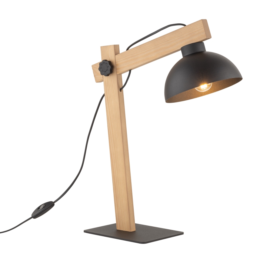 Lampada da tavolo OSLO 1xE27/15W/230V pino/nero