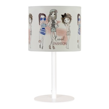 Lampada da tavolo per bambine GIRLS VIBES 1xE27/60W/230V diam. 18 cm