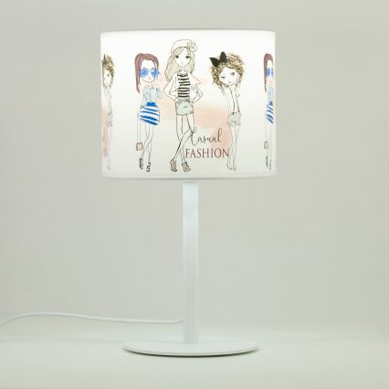 Lampada da tavolo per bambine GIRLS VIBES 1xE27/60W/230V diam. 18 cm
