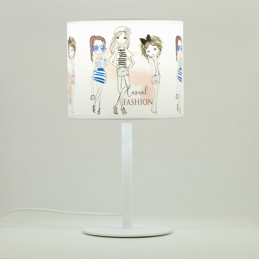 Lampada da tavolo per bambine GIRLS VIBES 1xE27/60W/230V diam. 18 cm
