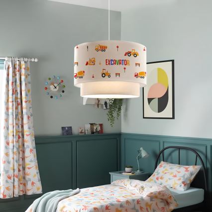 Lampada da tavolo per bambini CANDY 1xE27/40W/230V bianco/arancione