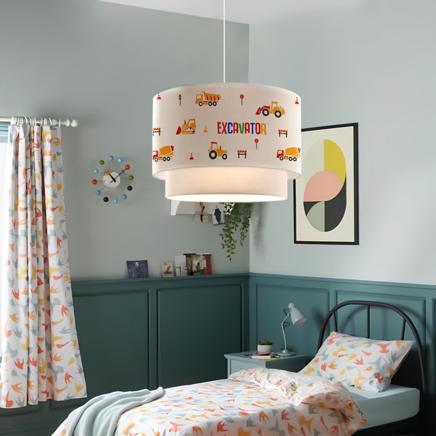 Lampada da tavolo per bambini CANDY 1xE27/40W/230V bianco/arancione