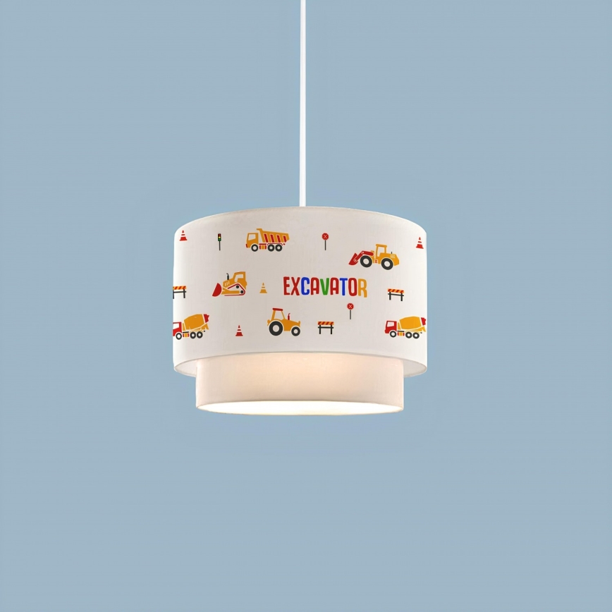 Lampada da tavolo per bambini CANDY 1xE27/40W/230V bianco/arancione