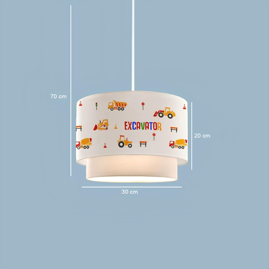Lampada da tavolo per bambini CANDY 1xE27/40W/230V bianco/arancione