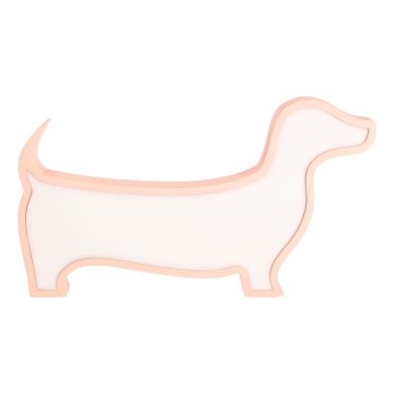 Lampada da tavolo per bambini DOG LED/12W/230V rosa