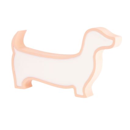 Lampada da tavolo per bambini DOG LED/12W/230V rosa