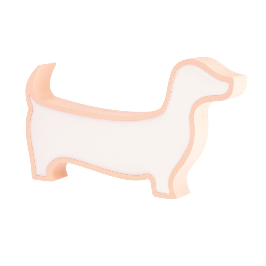 Lampada da tavolo per bambini DOG LED/12W/230V rosa