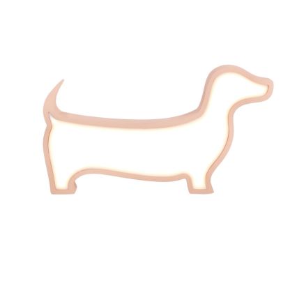 Lampada da tavolo per bambini DOG LED/12W/230V rosa