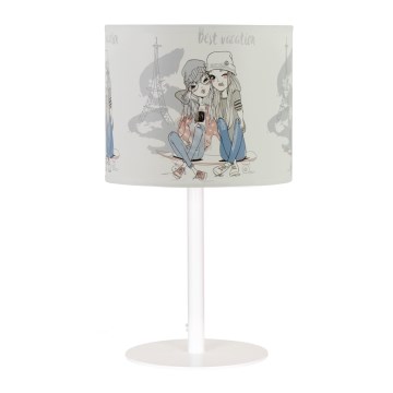Lampada da tavolo per bambini GIRLS VIBES 1xE27/60W/230V Ø 18 cm Paris