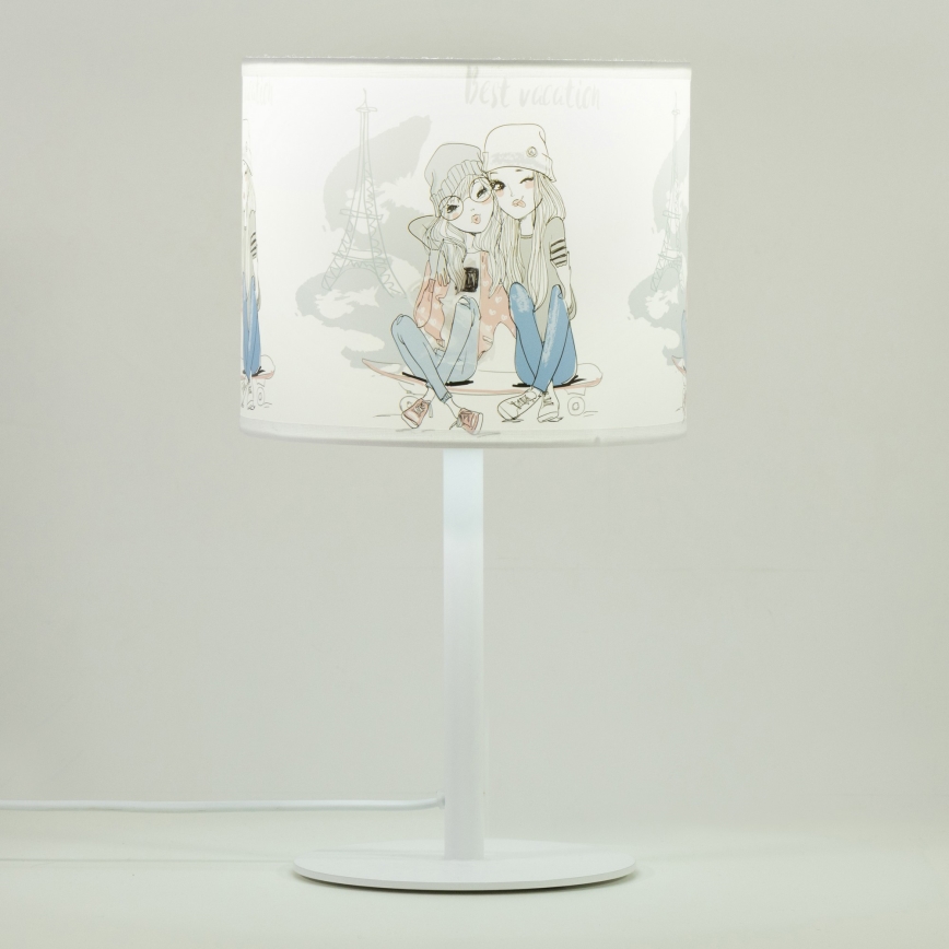 Lampada da tavolo per bambini GIRLS VIBES 1xE27/60W/230V Ø 18 cm Paris