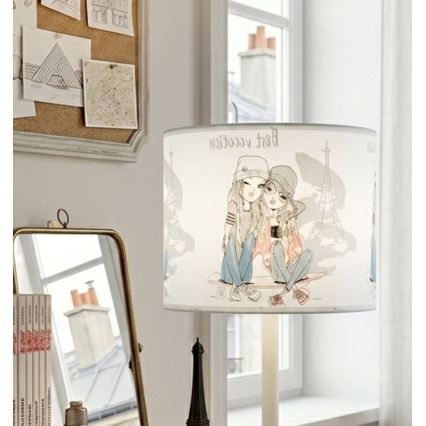 Lampada da tavolo per bambini GIRLS VIBES 1xE27/60W/230V Ø 18 cm Paris