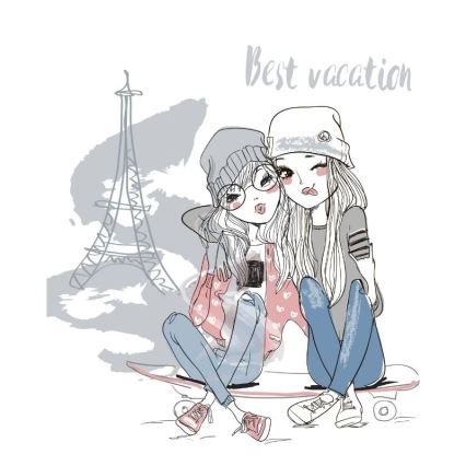 Lampada da tavolo per bambini GIRLS VIBES 1xE27/60W/230V Ø 18 cm Paris