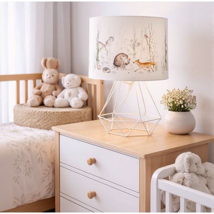 Lampada da tavolo per bambini KIDS ROOM 1xE27/60W/230V, Ø 18 cm, a tema animali