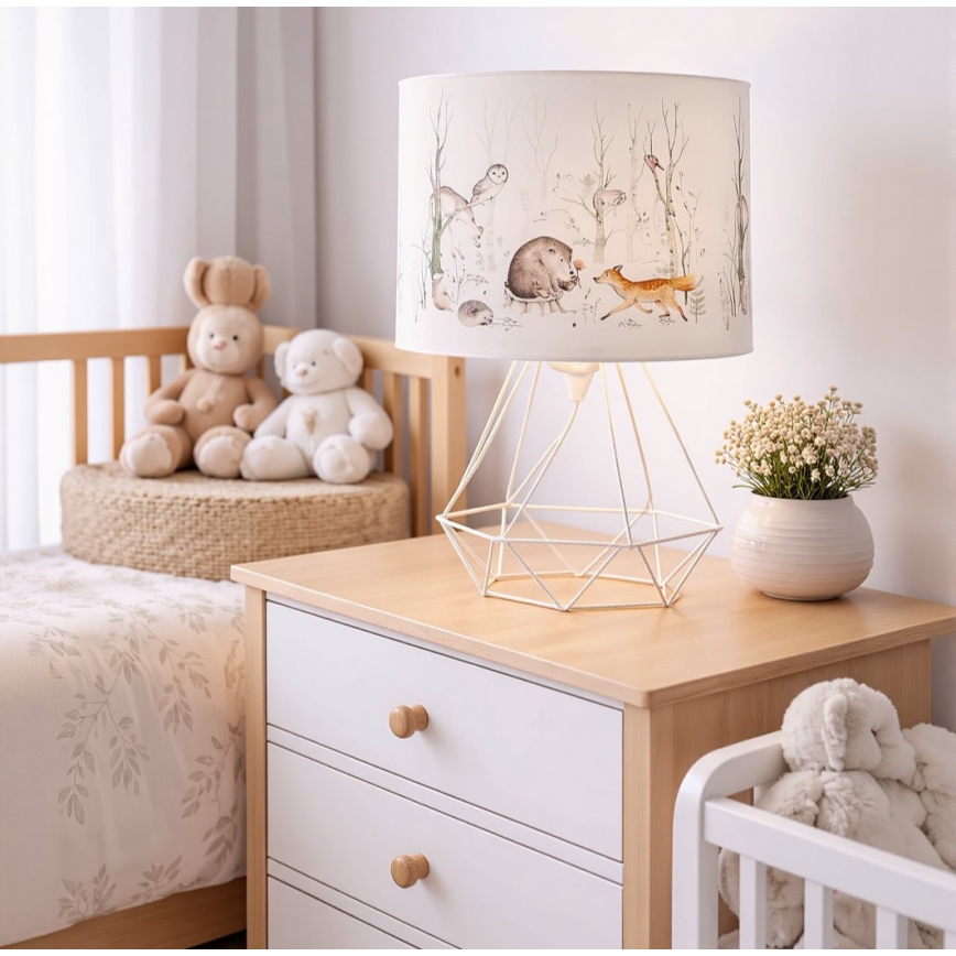 Lampada da tavolo per bambini KIDS ROOM 1xE27/60W/230V, Ø 18 cm, a tema animali