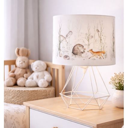 Lampada da tavolo per bambini KIDS ROOM 1xE27/60W/230V, Ø 18 cm, a tema animali