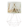 Lampada da tavolo per bambini KIDS ROOM 1xE27/60W/230V Ø 18 cm a tema animali