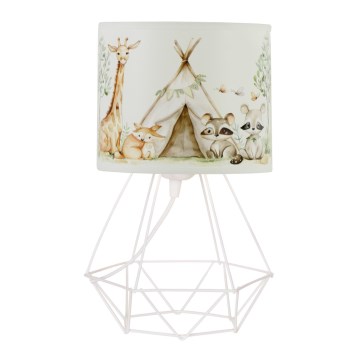 Lampada da tavolo per bambini KIDS ROOM 1xE27/60W/230V Ø 18 cm a tema animali
