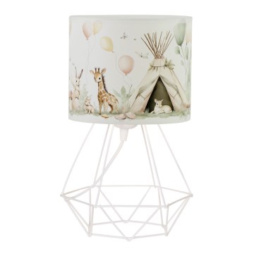 Lampada da tavolo per bambini KIDS ROOM 1xE27/60W/230V Ø 18 cm a tema animali
