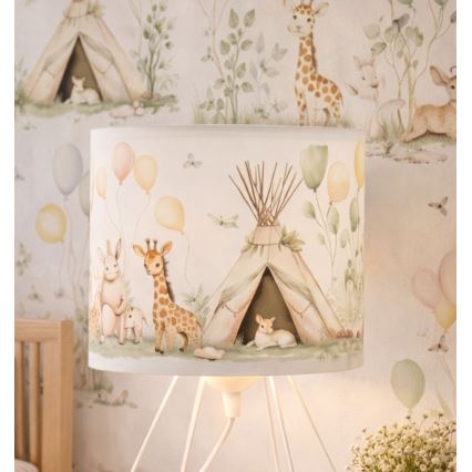 Lampada da tavolo per bambini KIDS ROOM 1xE27/60W/230V Ø 18 cm a tema animali