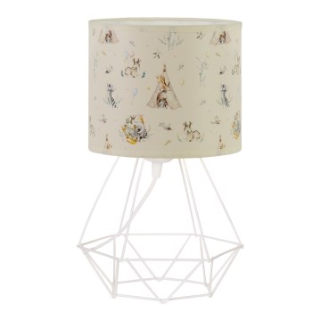 Lampada da tavolo per bambini KIDS ROOM 1xE27/60W/230V Ø 18 cm con animaletti