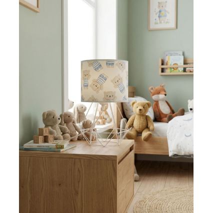 Lampada da tavolo per bambini KIDS ROOM 1xE27/60W/230V Ø 18 cm con orsetto