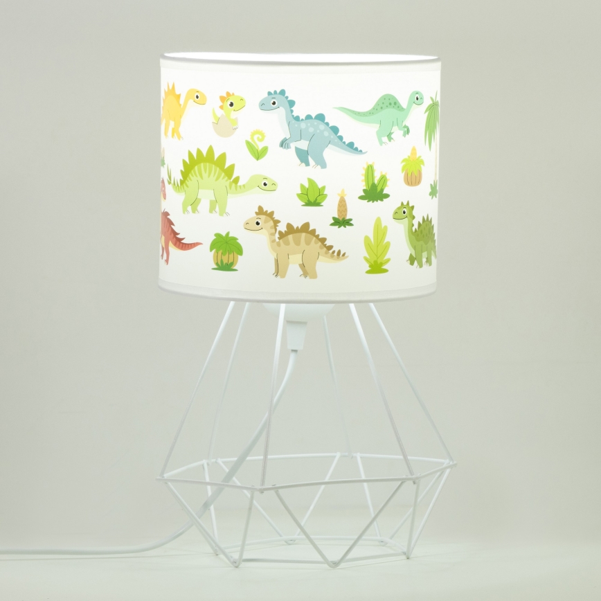 Lampada da tavolo per bambini KIDS ROOM 1xE27/60W/230V Ø 18 cm dinosauro