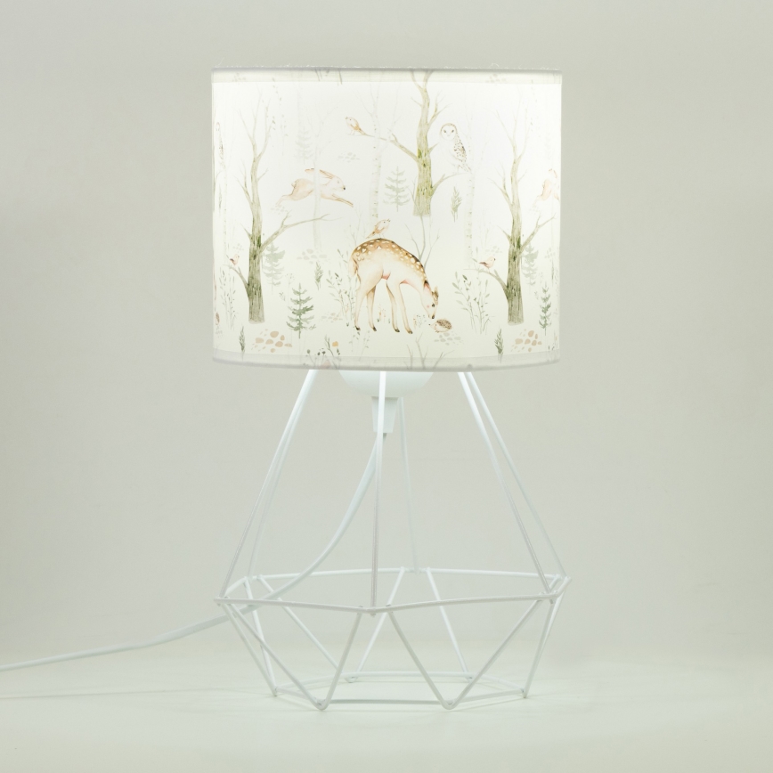 Lampada da tavolo per bambini KIDS ROOM 1xE27/60W/230V, Ø 18 cm, motivo animaletti