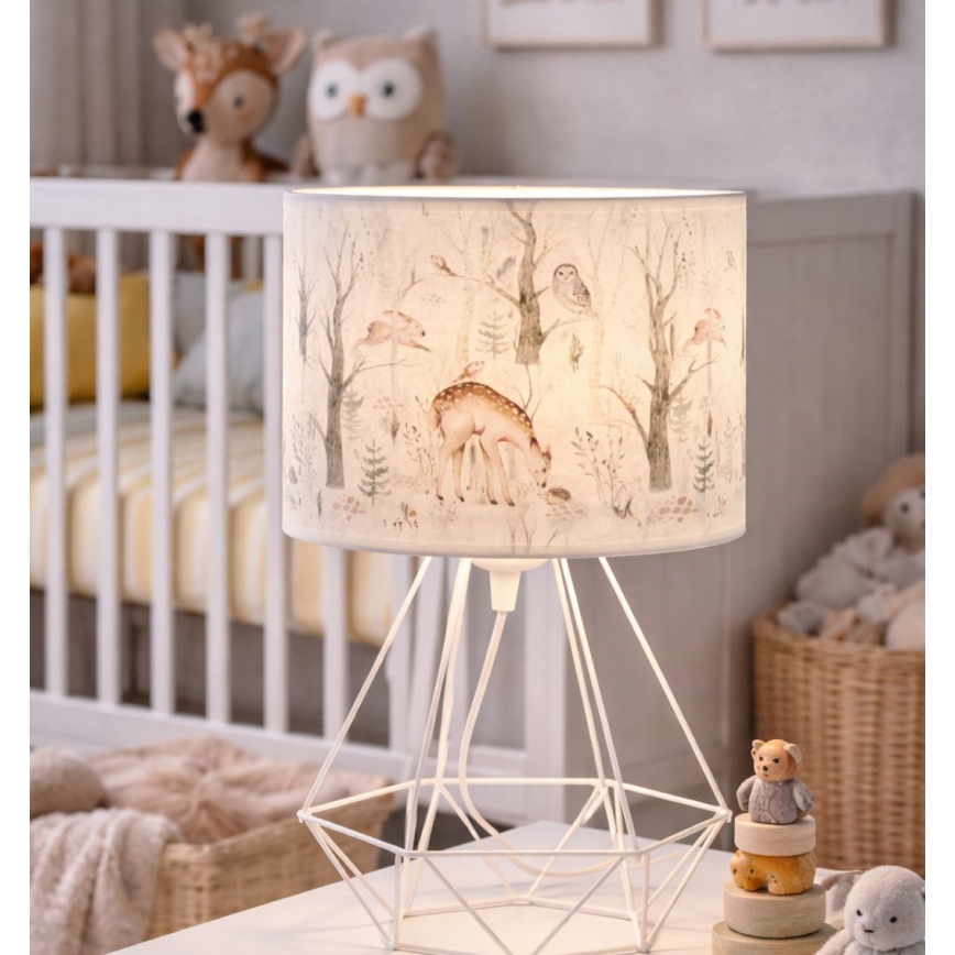 Lampada da tavolo per bambini KIDS ROOM 1xE27/60W/230V, Ø 18 cm, motivo animaletti