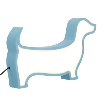 Lampada da tavolo per bambini LED DOG 12W 230V blu