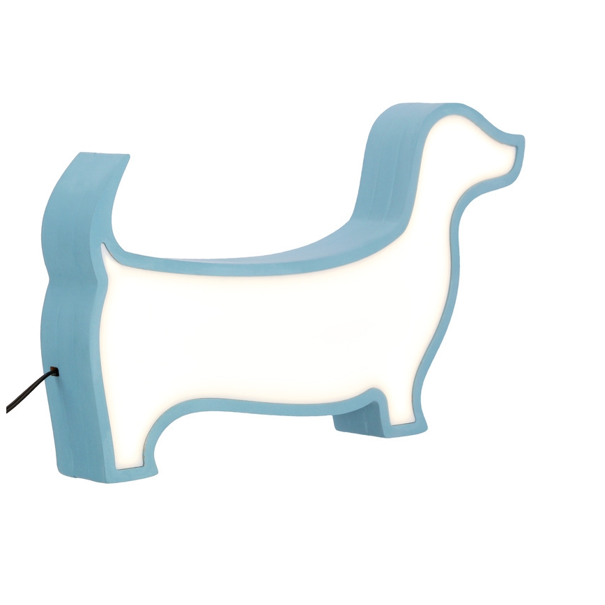 Lampada da tavolo per bambini LED DOG 12W 230V blu