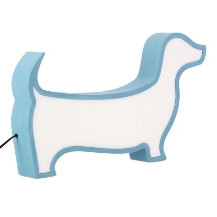 Lampada da tavolo per bambini LED DOG 12W 230V blu
