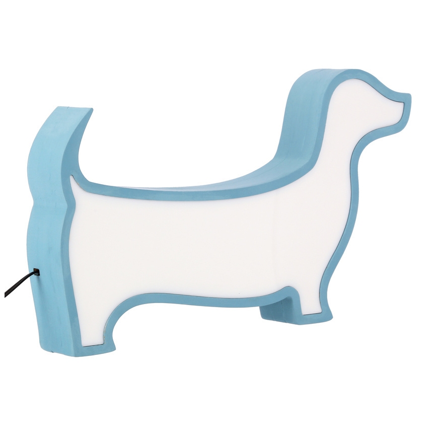 Lampada da tavolo per bambini LED DOG 12W 230V blu