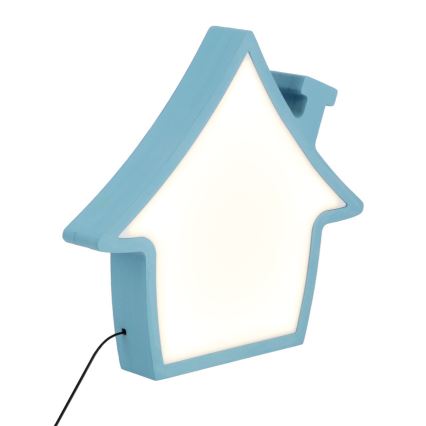 Lampada da tavolo per bambini LED HOUSE 10W 230V blu