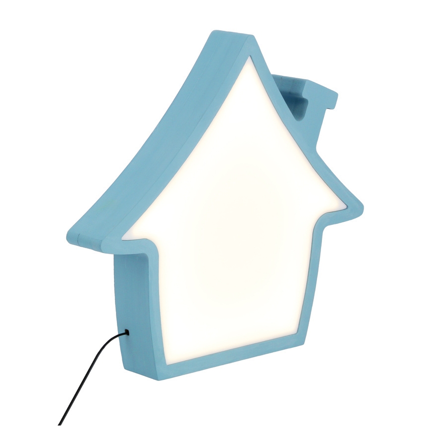 Lampada da tavolo per bambini LED HOUSE 10W 230V blu