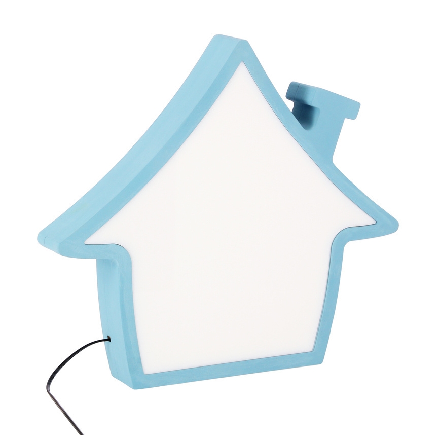Lampada da tavolo per bambini LED HOUSE 10W 230V blu