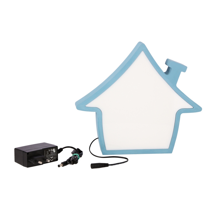 Lampada da tavolo per bambini LED HOUSE 10W 230V blu