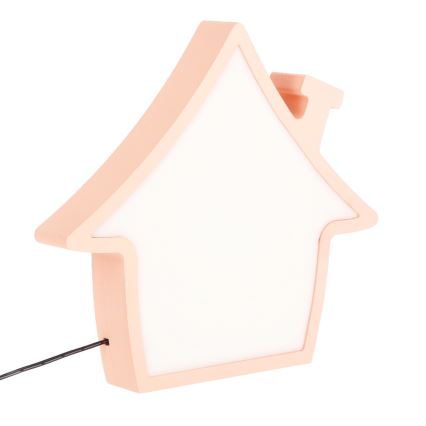 Lampada da tavolo per bambini LED HOUSE LED/10W/230V rosa